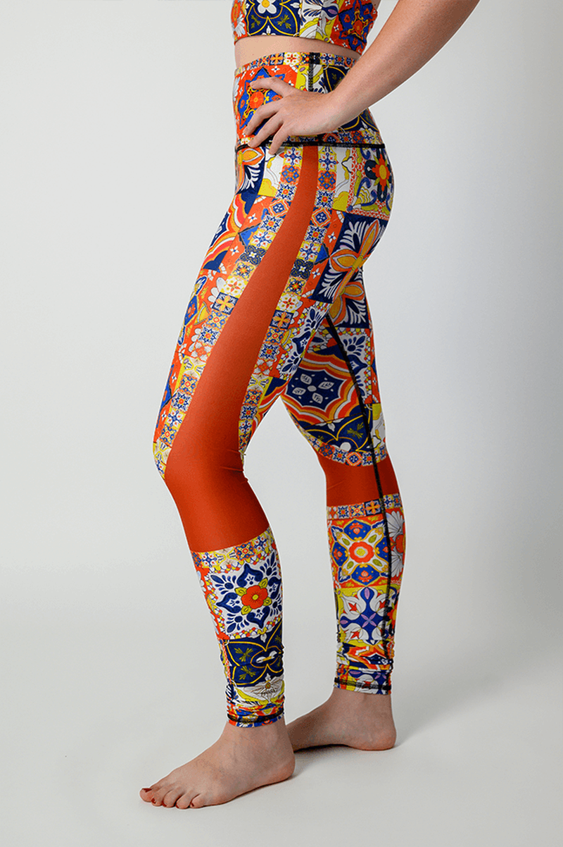YD Legging - Mosaic in Sienna image number 2