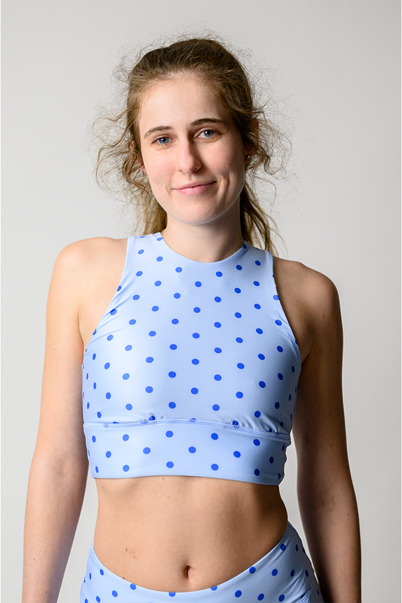 Free Range Sports Bra - Polka Dot in Dreamcloud image number 0