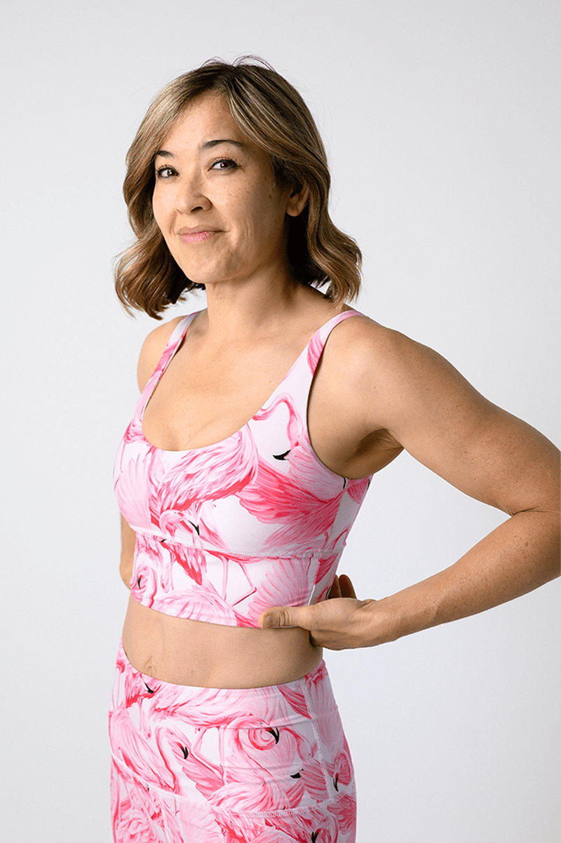 Limitless Sports Bra - Ready to Flamingle image number 1