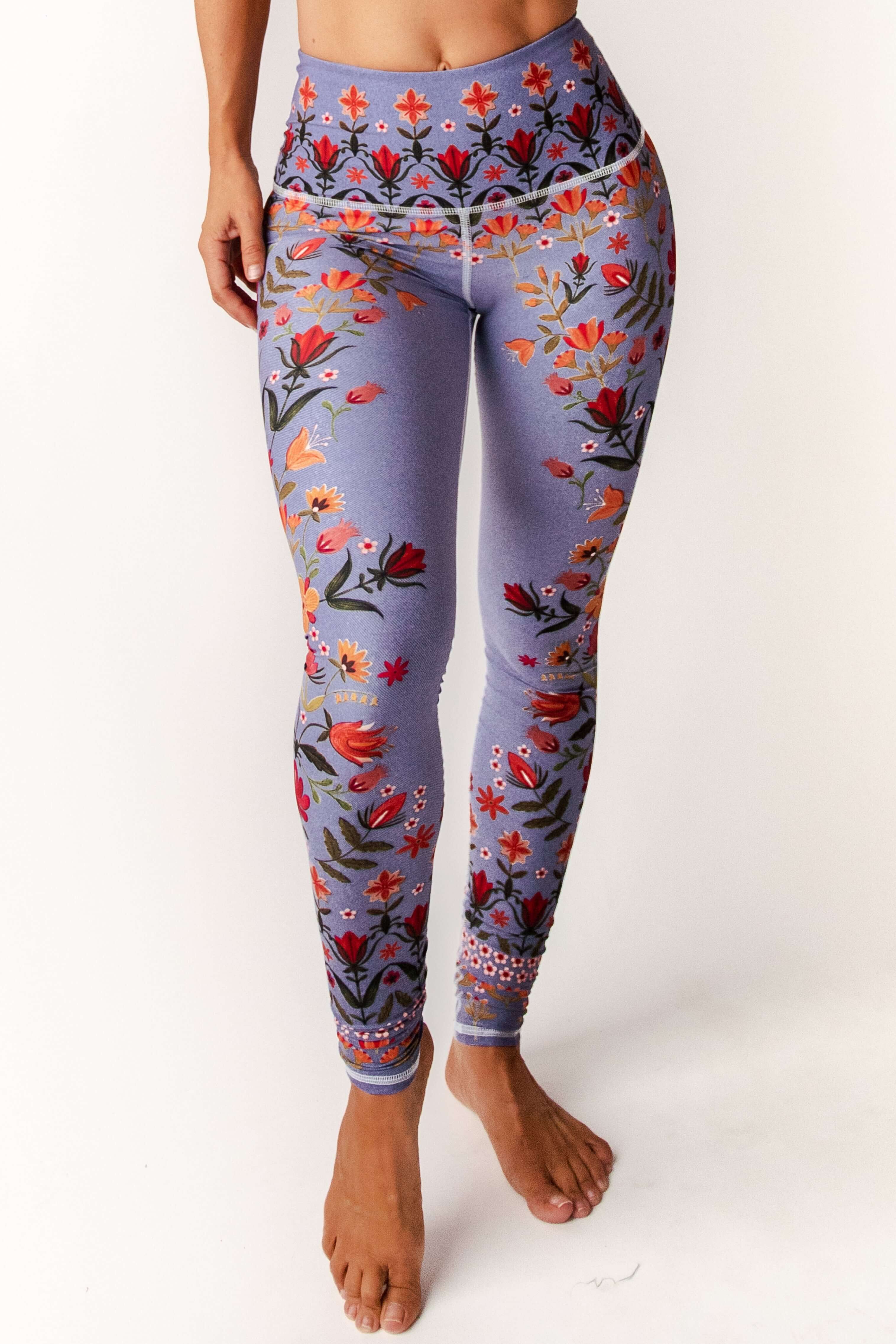Lavender Love Eco-Friendly Women's Yoga Leggings | Yoga Democracy