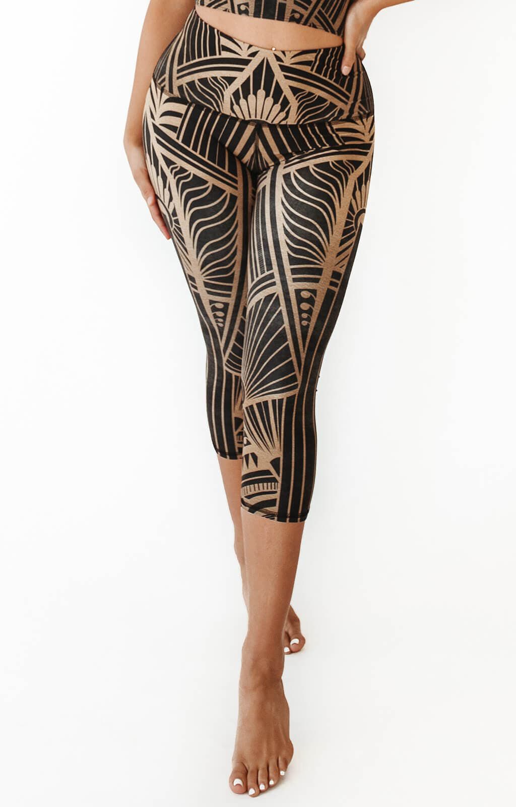 Elegant Empire Women's Printed Yoga Crop | Yoga Democracy