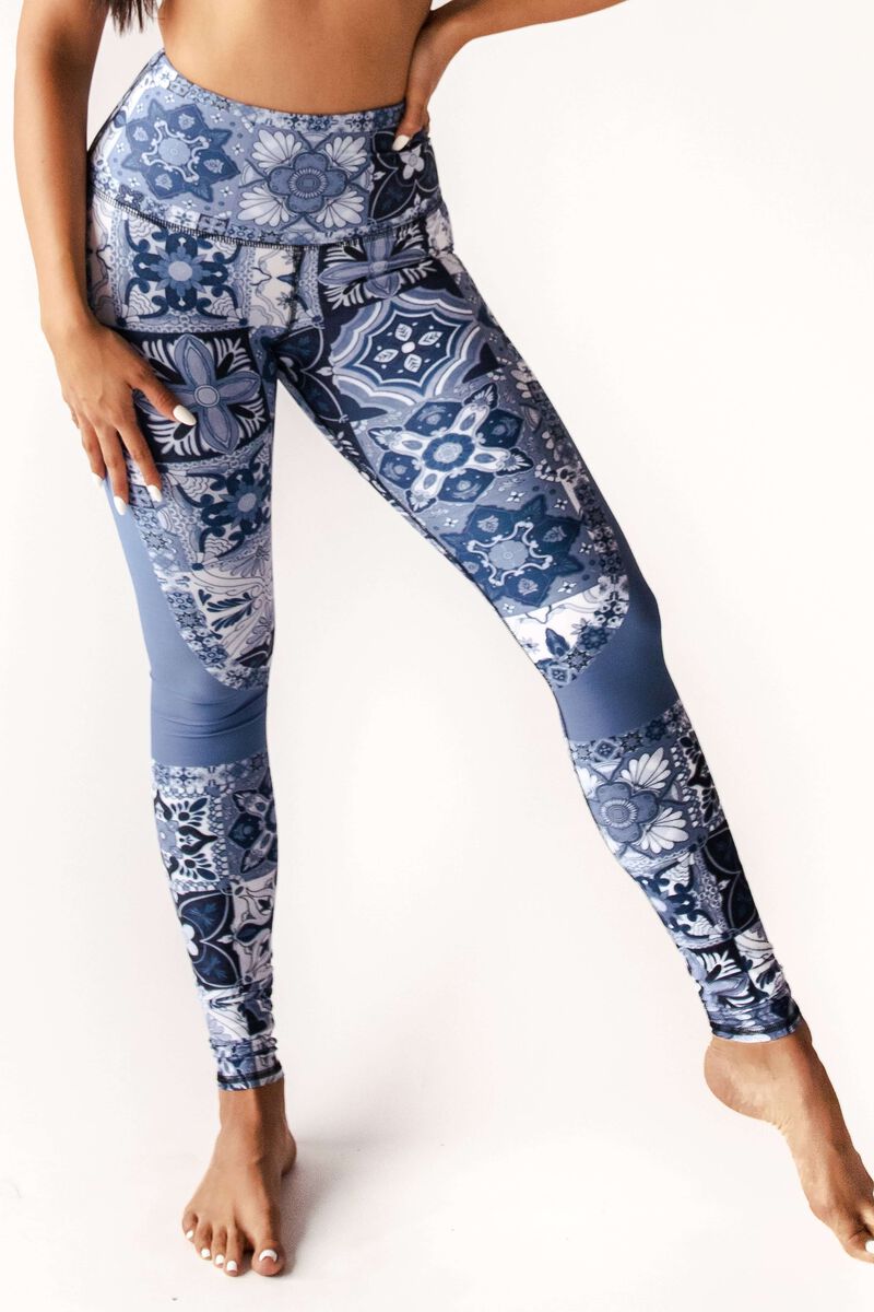 YD Legging - Mosaic In Blue image number 8