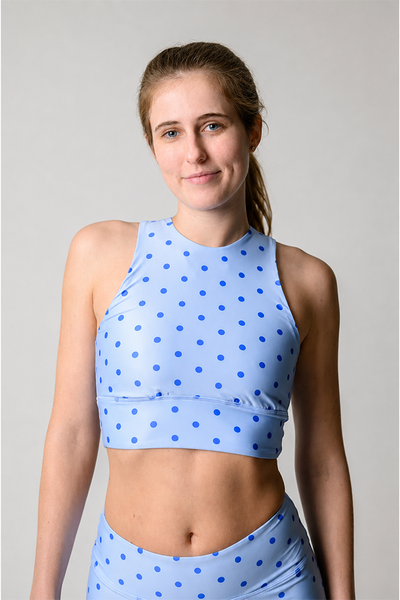 Free Range Sports Bra - Polka Dot in Dreamcloud