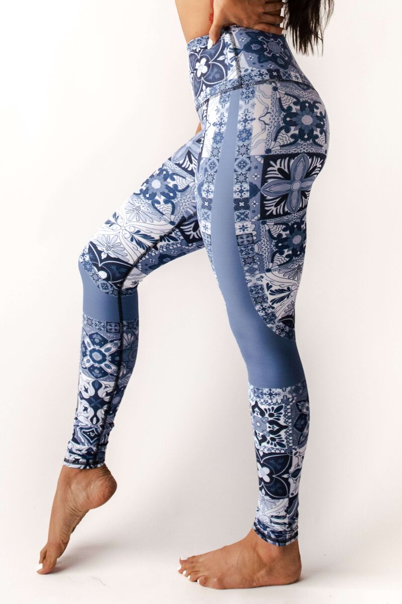 YD Legging - Mosaic In Blue image number 4
