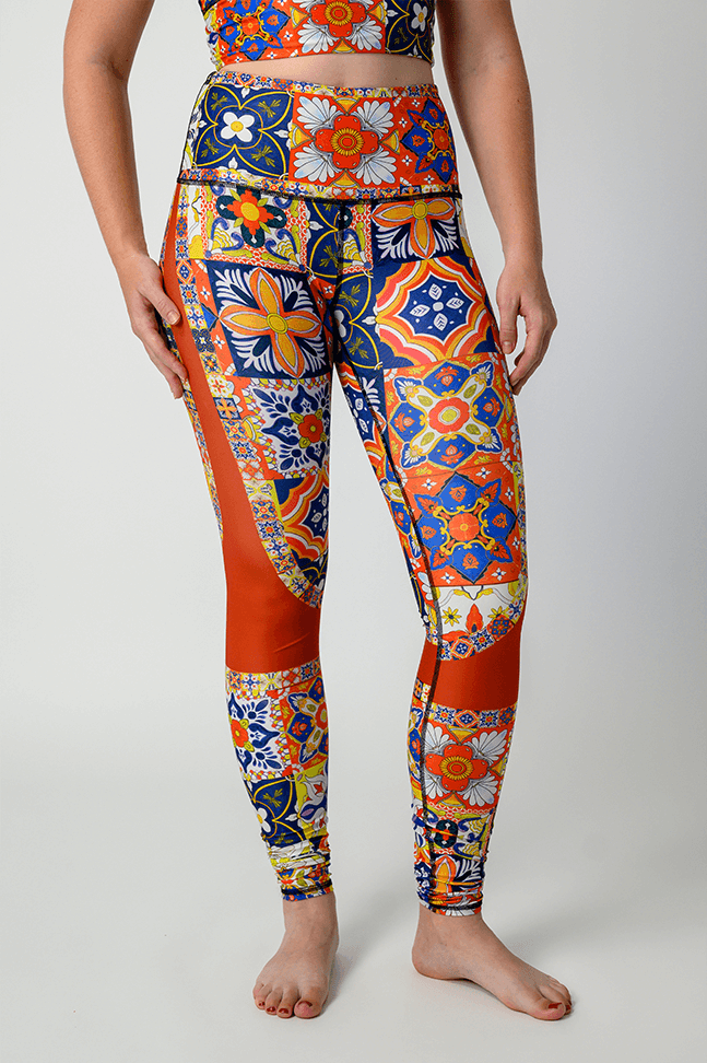 YD Legging - Mosaic in Sienna image number 1.0