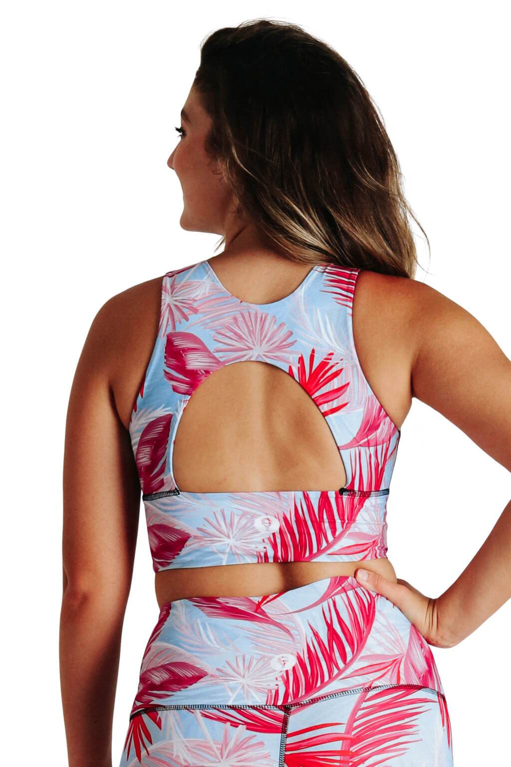Free Range Sports Bra - Hot Tropic image number 3.0