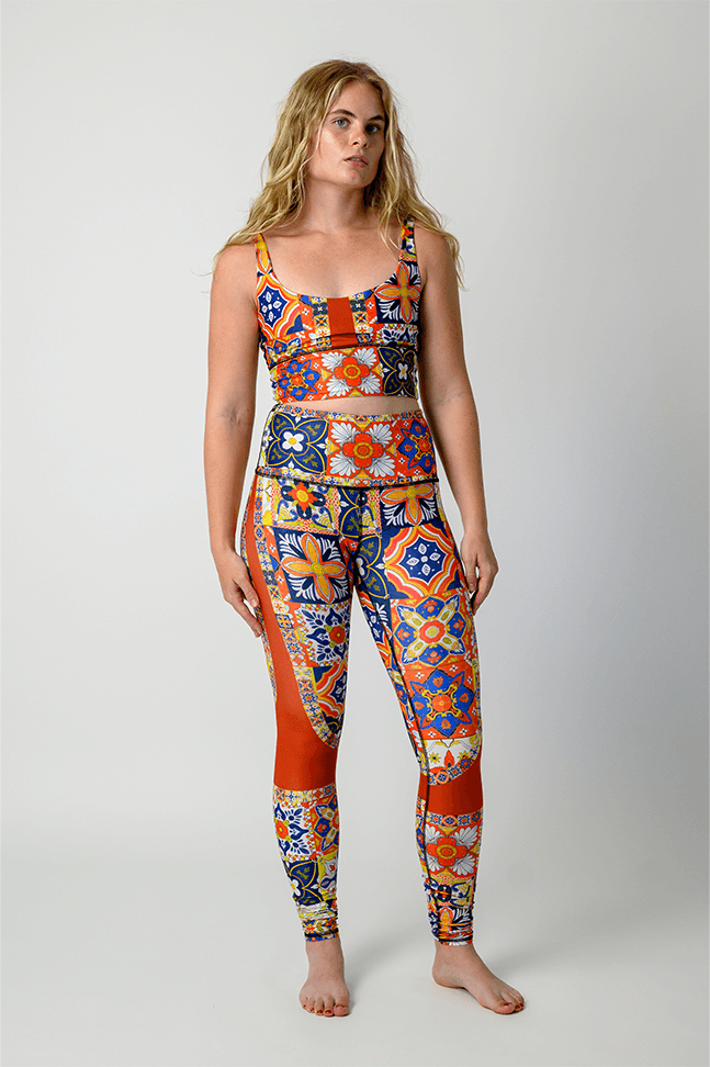 YD Legging - Mosaic in Sienna
