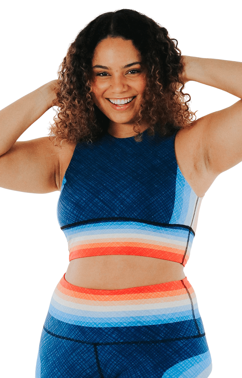 Free Range Sports Bra - Retro Rainbow image number 2.0