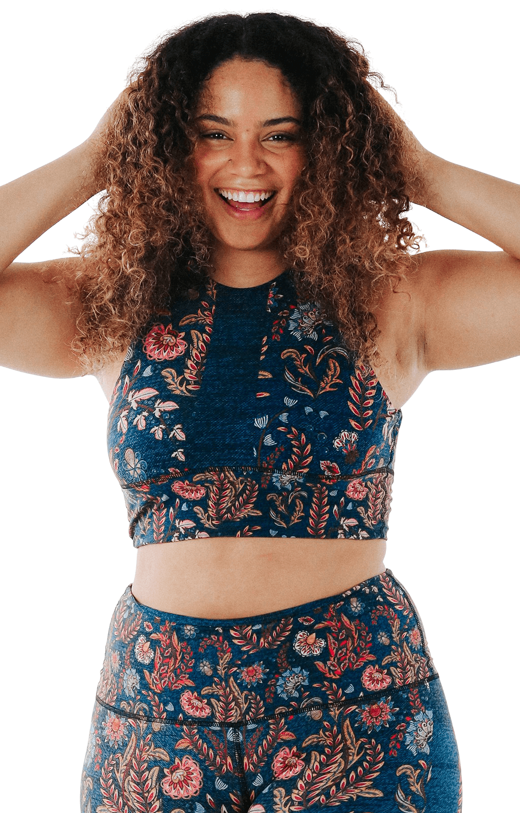 Free Range Sports Bra - Festival Denim image number 2.0