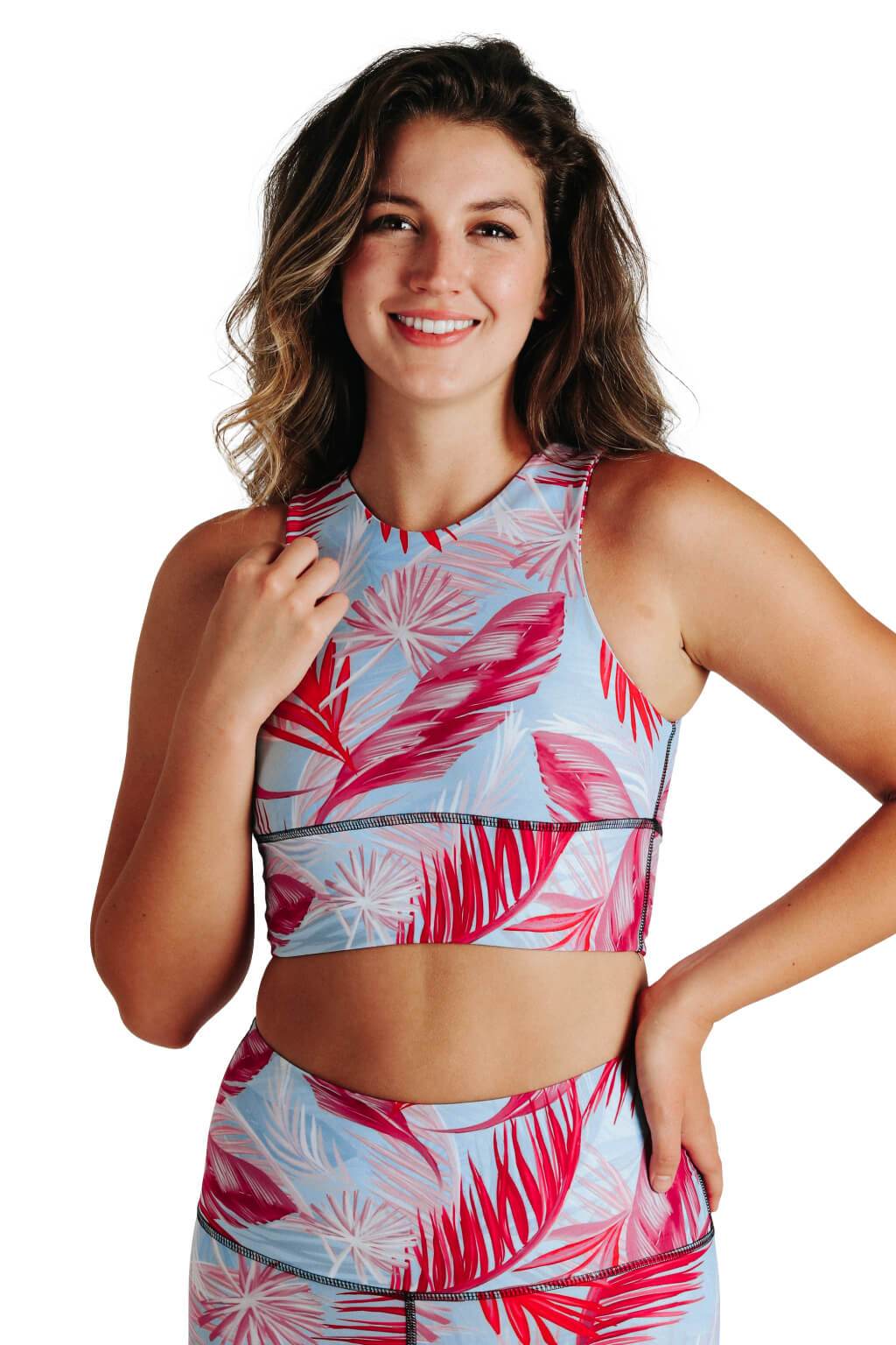 Free Range Sports Bra - Hot Tropic image number 1.0