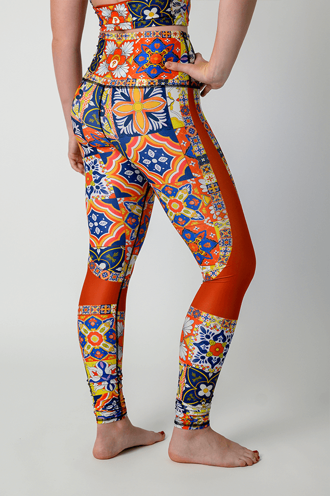 YD Legging - Mosaic in Sienna image number 4.0