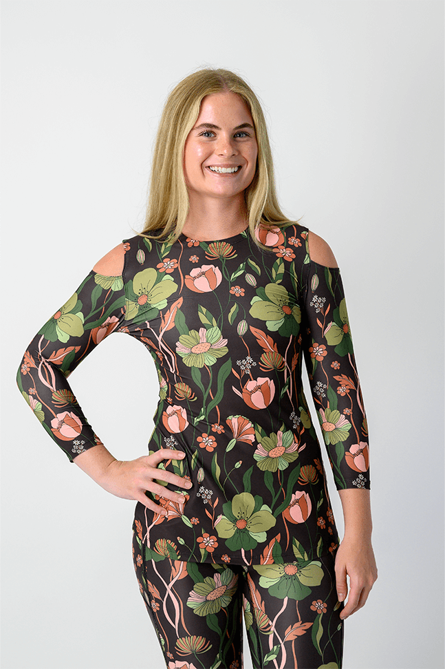 Open Shoulder Top - Botanical Garden