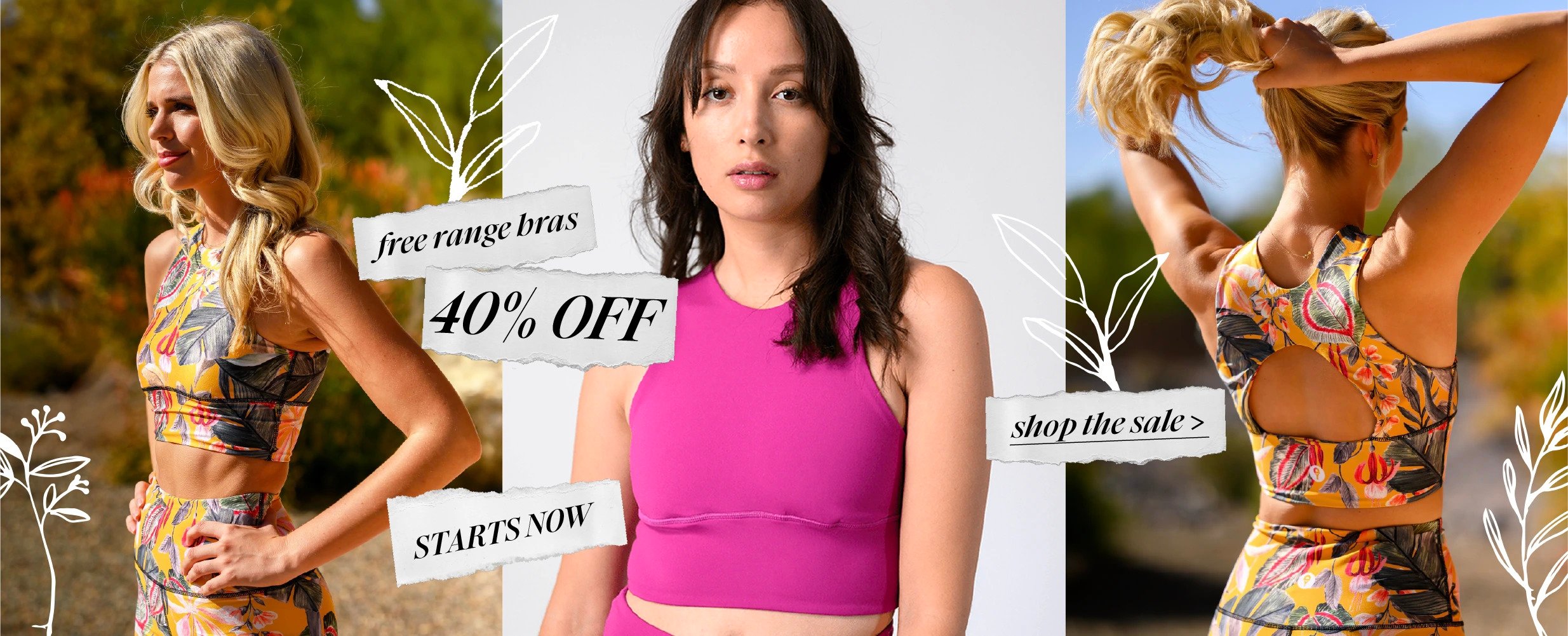 40% Off Free Range Sports Bras